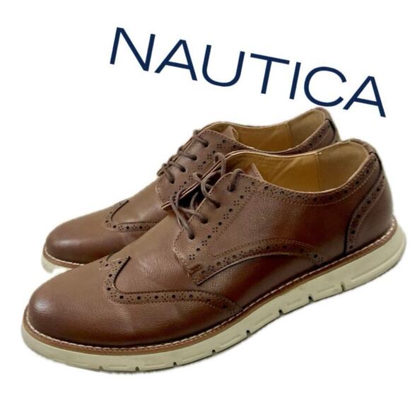 Nautica Wing deck Pebbled Oxford  Shoes men Sz 12 Relaxed Work Attire versatile - Picture 1 of 15